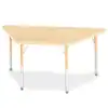 Rainbow Accents® Kydz® Maple Top Activity Tables, Trapezoid 30" x 60", Adult 24" - 31", Camel