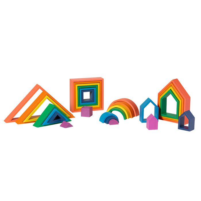 Nesting Shapes Example Rainbow Nesting Shapes Set | Becker's School Supplies