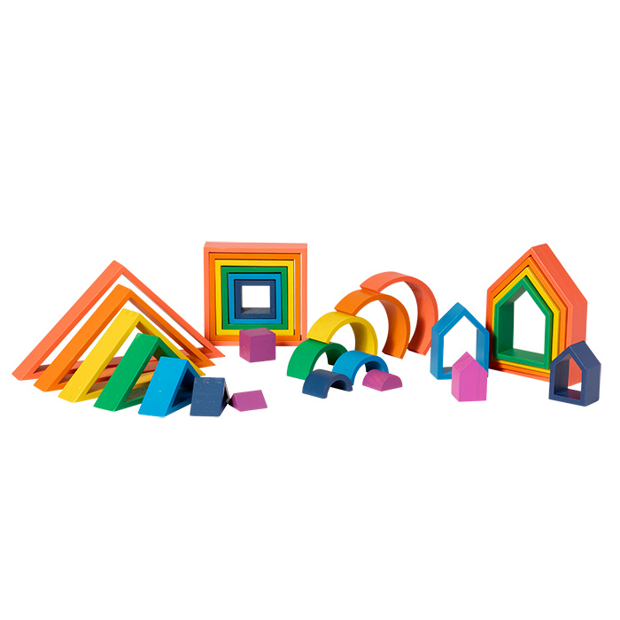 Nesting Shapes Example Rainbow Nesting Shapes Set | Becker's School Supplies