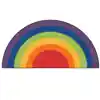 Rainbow Rows Classroom Rug, Corner 6'