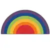 Rainbow Rows Classroom Rug, Corner 6'