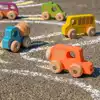 Rainbow Wooden Vehicles