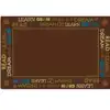Read to Dream Border Classroom Rug, Nature's Colors, Rectangle 6' x 9'