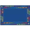 Read to Dream Border Classroom Rug, Rectangle 4' x 6'