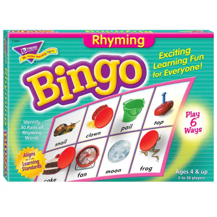 Rhyming Bingo Game
