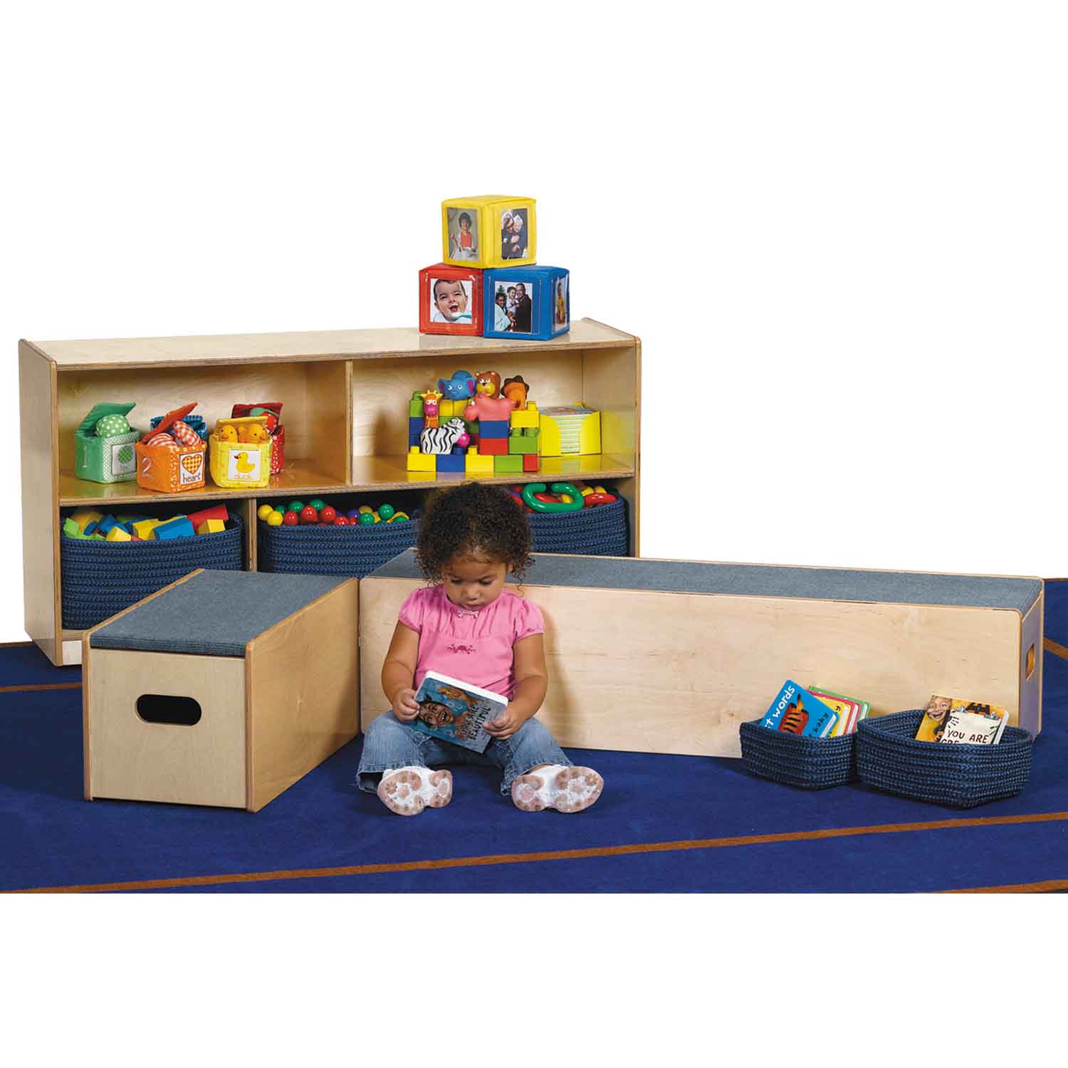 Becker's Three-Way Carpeted Risers | Becker's School Supplies