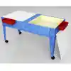 Double Mite Sensory Activity Table, Blue, 24"H Standard Height, with Casters