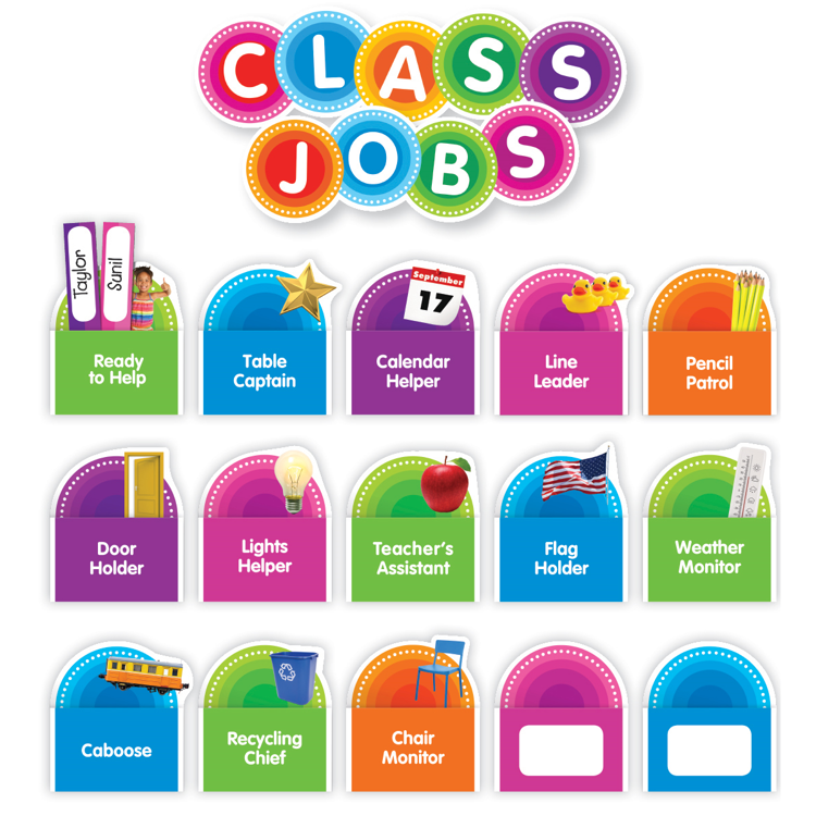 Color Your Classroom Class Jobs Bulletin Board Set