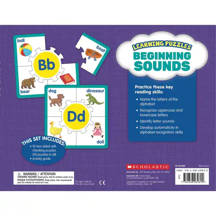 Learning Puzzles:  Beginning Sounds