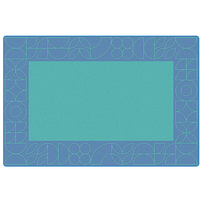 Scandinavian Doodle Large Pattern Border Rug