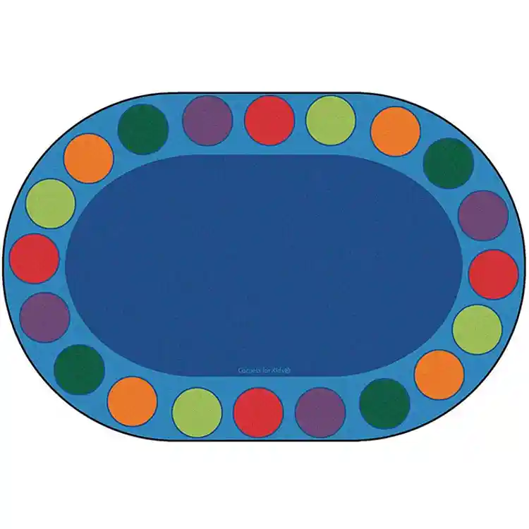 Seating Circles Classroom Rug, Oval 6'9" x 9'5"