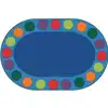 Seating Circles Classroom Rug, Oval 7'6" x 12'