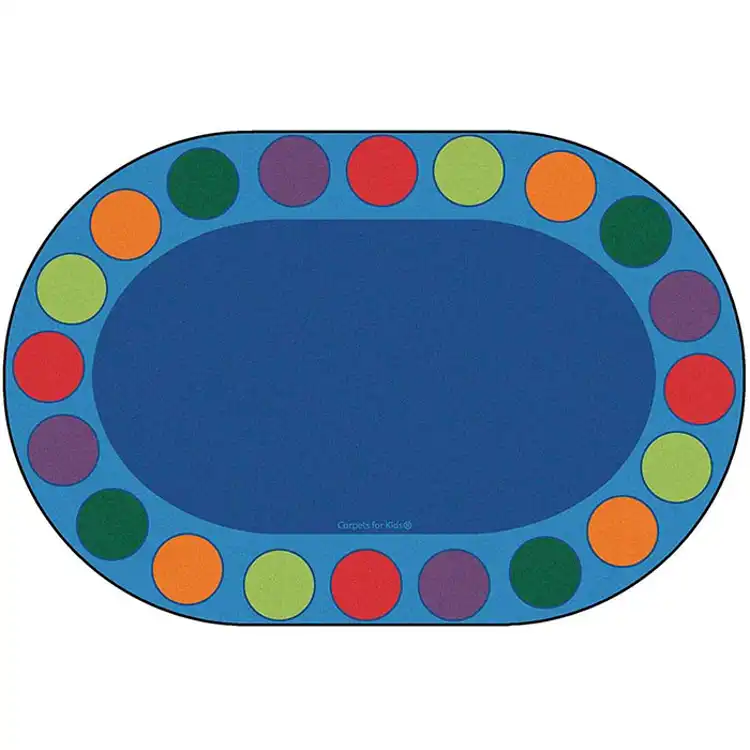 Seating Circles Classroom Rug, Oval 7'6" x 12'