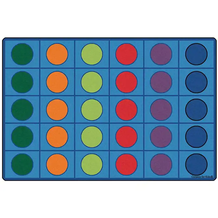 Seating Circles Classroom Rug, Rectangle 6' x 9'