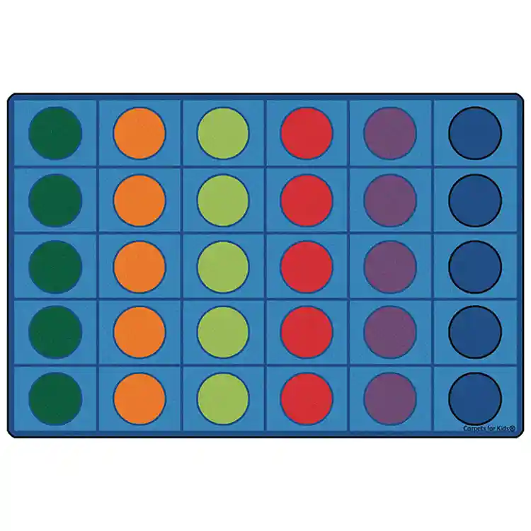 Seating Circles Classroom Rug, Rectangle 7'6" x 12'