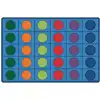Seating Circles Classroom Rug, Rectangle 7'6" x 12'