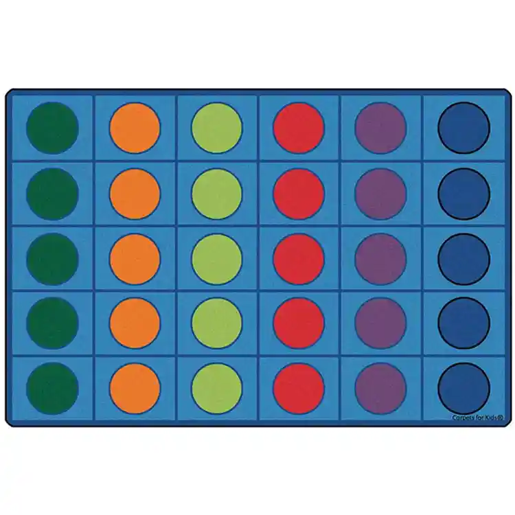Seating Circles Classroom Rug, Rectangle 8' x 12'