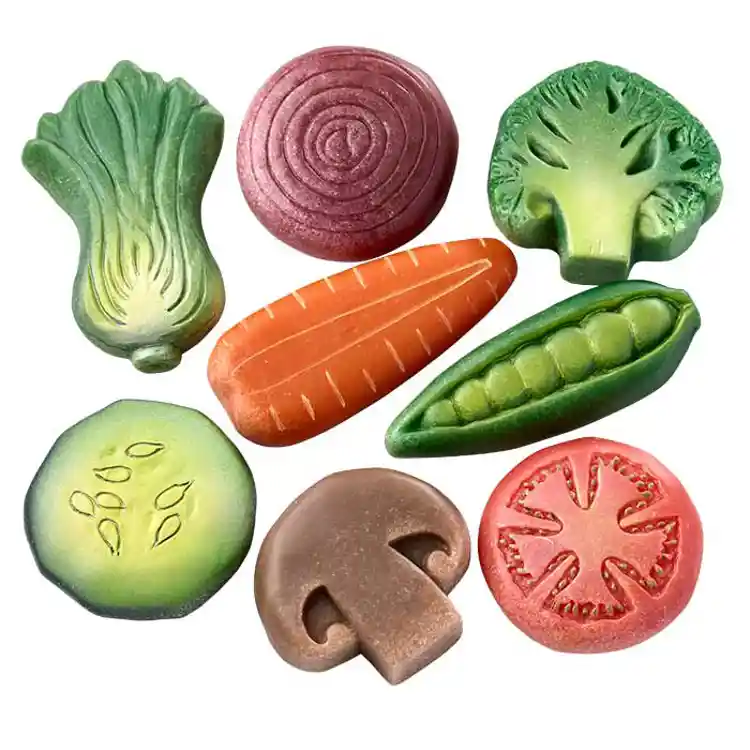 Sensory Play Stones, Vegetables