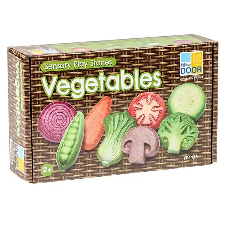 Sensory Play Stones, Vegetables