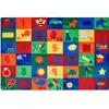 Sequential Seating Literacy Classroom Rug, Rectangle 4' x 6'