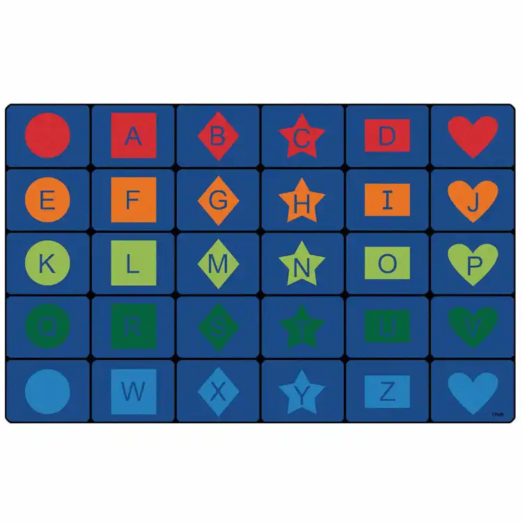 Simple Shapes Seating Classroom Rug