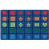 Simple Shapes Seating Classroom Rug, Rectangle 7'6" x 12'