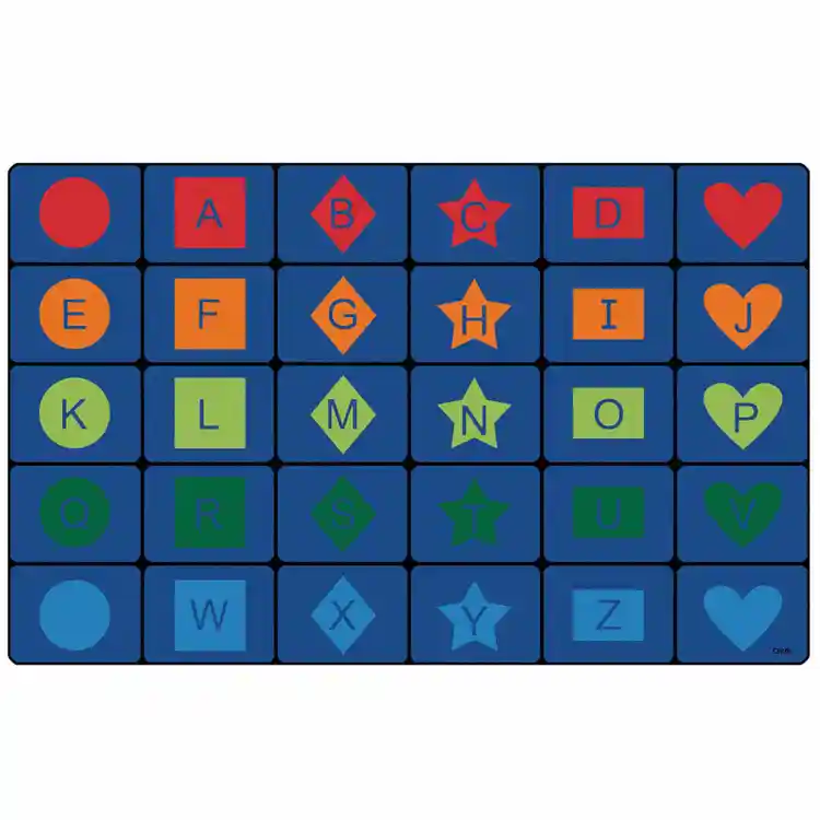 Simple Shapes Seating Classroom Rug, Rectangle 8'4" x 13'4"