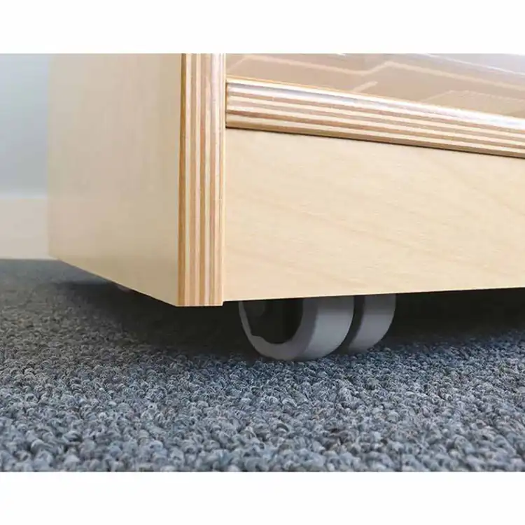 Single Column Storage Cabinet with Clear Trays