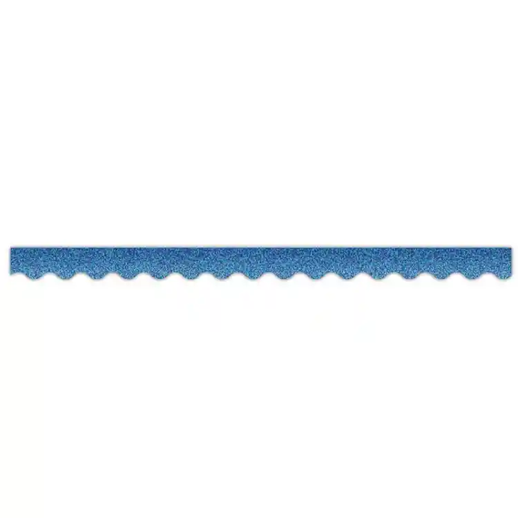 Sparkle Scalloped Borders, Blue