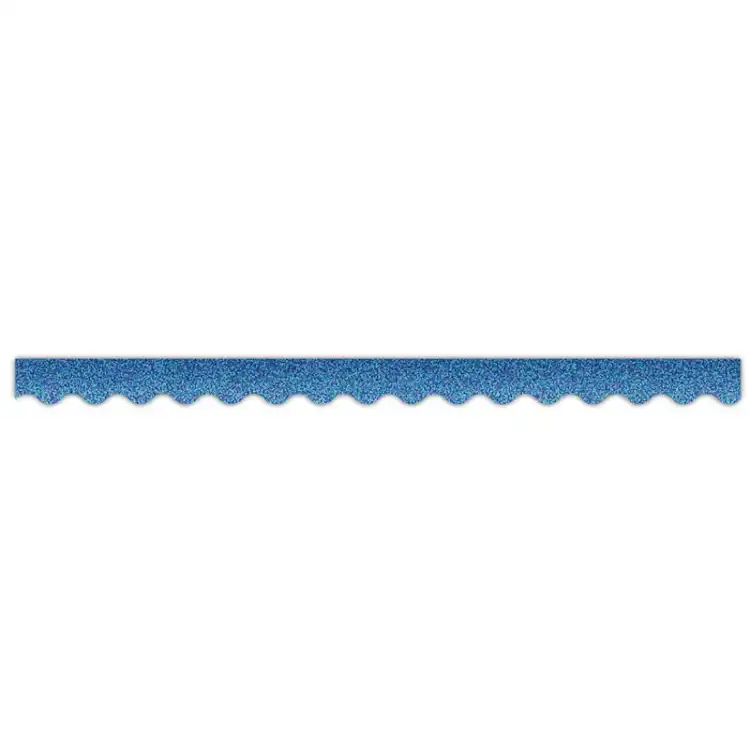 Sparkle Scalloped Borders, Blue