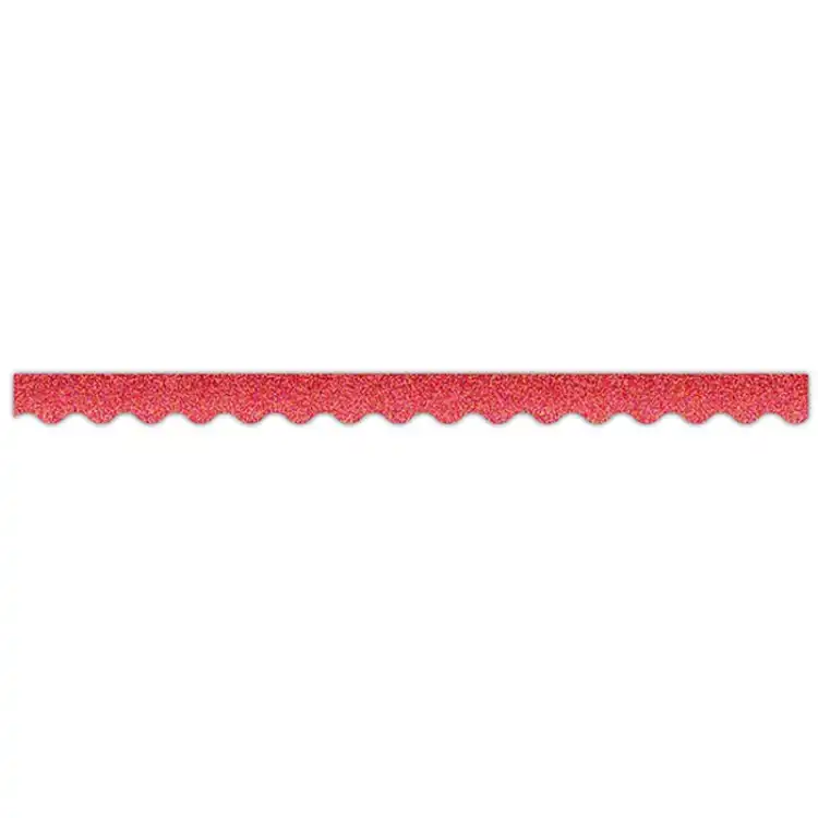 Sparkle Scalloped Borders, Red