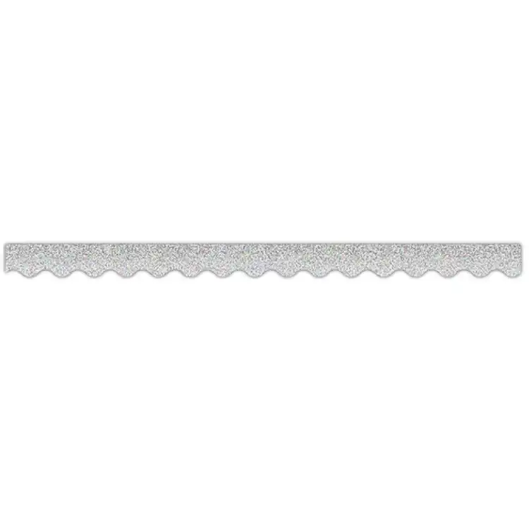 Sparkle Scalloped Borders, Silver