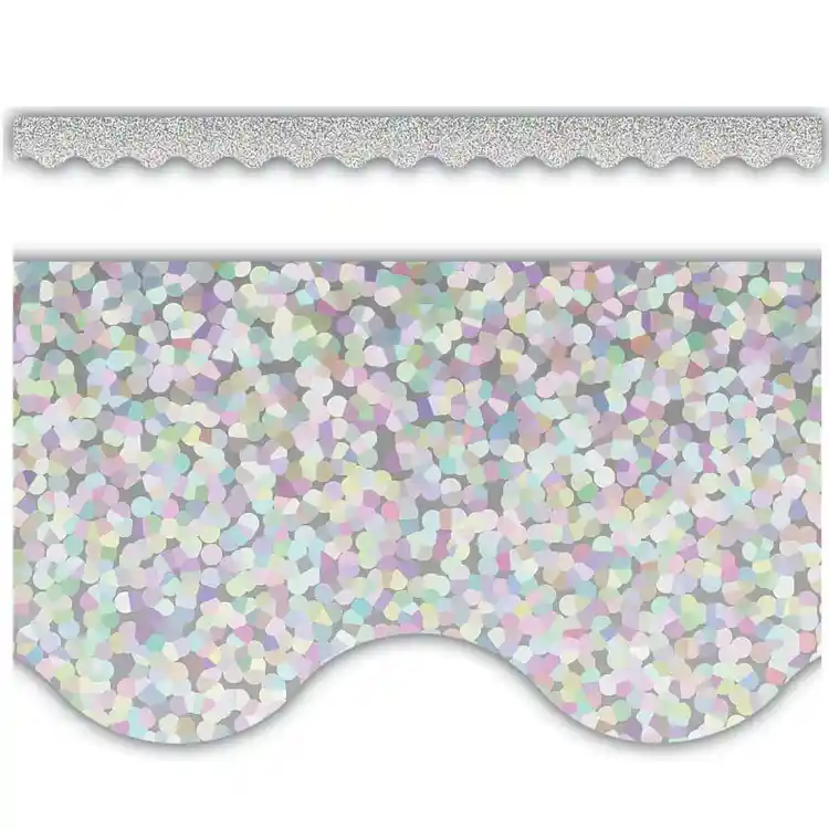 Sparkle Scalloped Borders, Silver