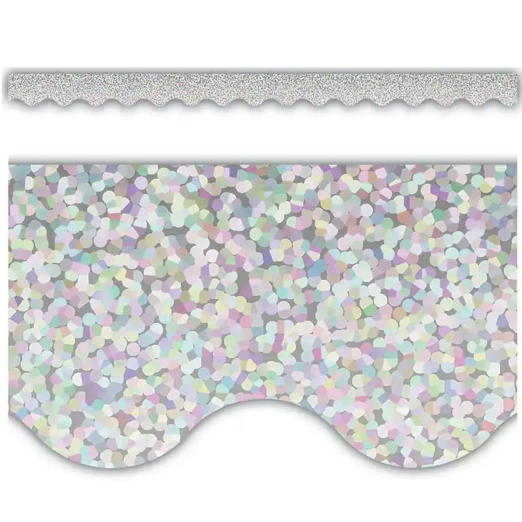 Sparkle Scalloped Borders, Silver