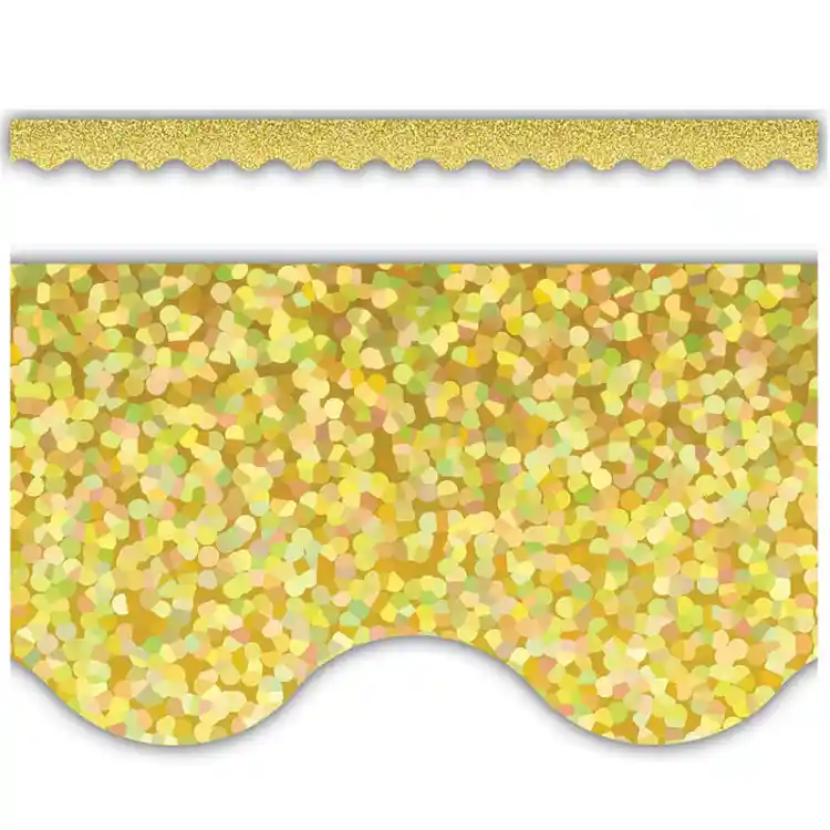 Sparkle Scalloped Borders, Yellow