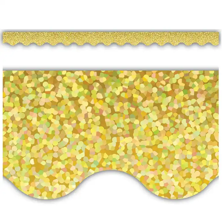 Sparkle Scalloped Borders, Yellow