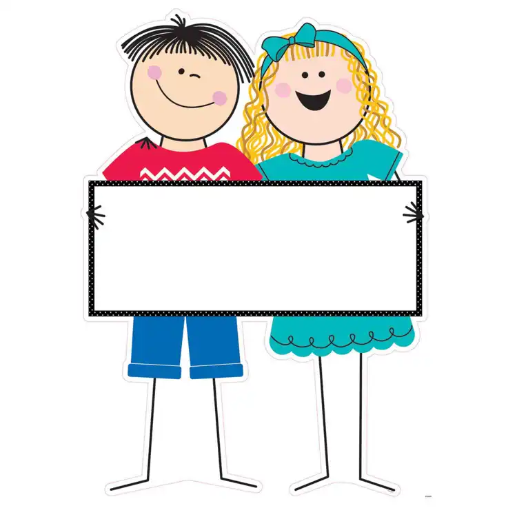Stick Kids All Are Welcome Bulletin Board Set