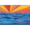 Sun Waves Classroom Rug, Rectangle 4' x 6'
