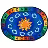 Sunny Day Learn & Play Classroom Rug, Oval 4'5" x 5'10"
