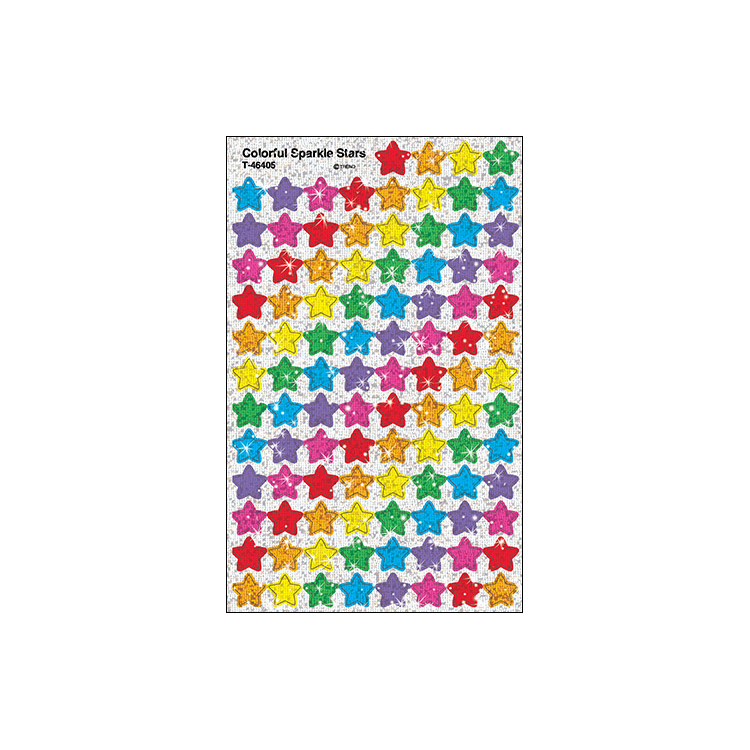 Colorful Sparkle Stars Stickers