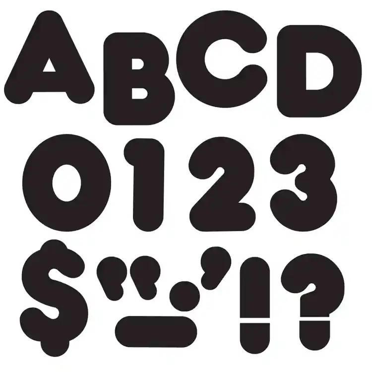 Ready Letters®, 4" Casual Solid Colors, Black