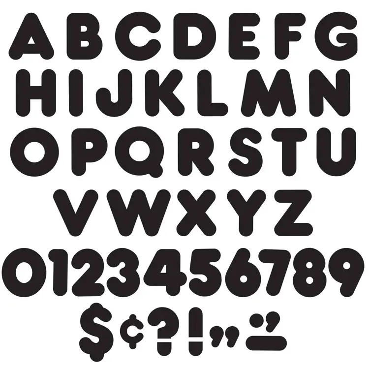 Ready Letters®, 4" Casual Solid Colors, Black