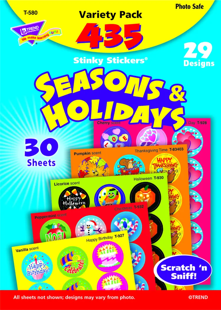 Seasons & Holidays Stinky Stickers® Variety Pack