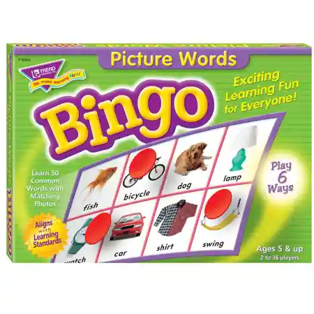 Picture Words Bingo Game