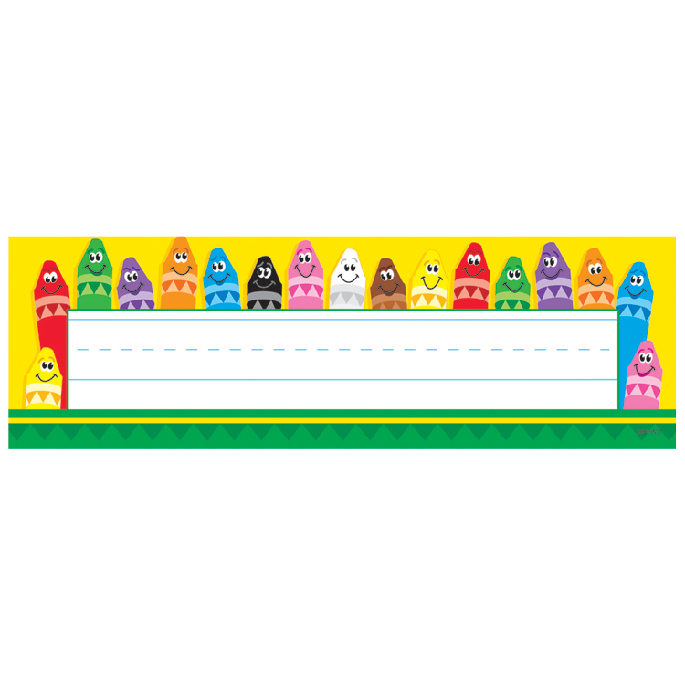 Colorful Crayons Desk Toppers Name Plates Becker S School Supplies