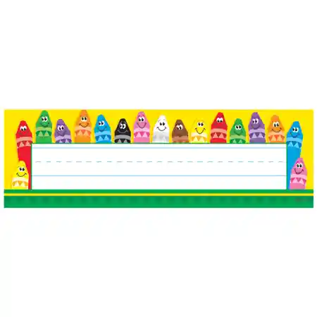 Colorful Crayons Desk Toppers® Name Plates