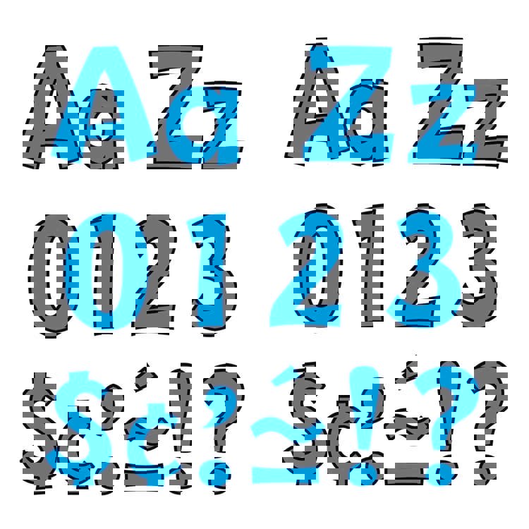 Ready Letters® Combo Pack, 4" Playful Blue