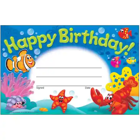 Happy Birthday! Sea Buddies™ Recognition Awards