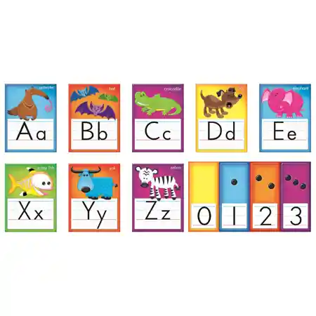Awesome Animals Alphabet Cards Bulletin Board Set