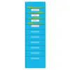 File Storage Pocket Charts, Aqua Polka Dots